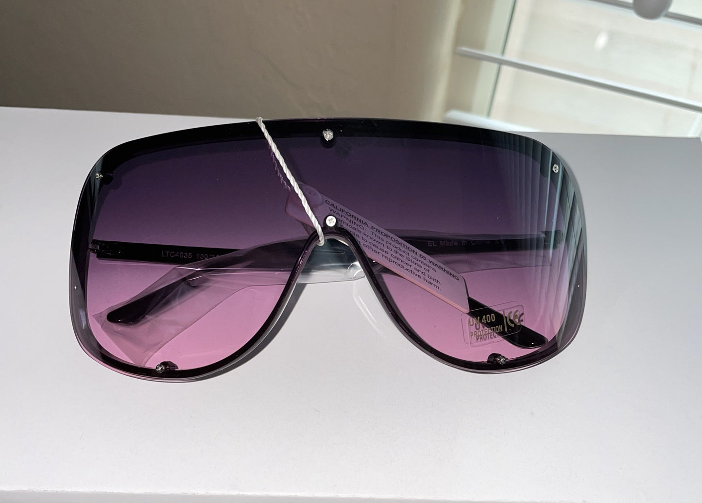 Positive Vibes Only Sunglasses - Purple