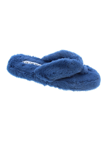 Fur Babies Thong Slippers - Blue