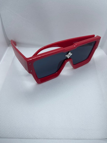 Cyclone Sunglasses - Red (Silver)