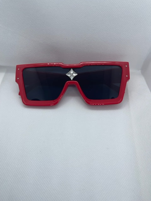 Cyclone Sunglasses - Red (Silver)