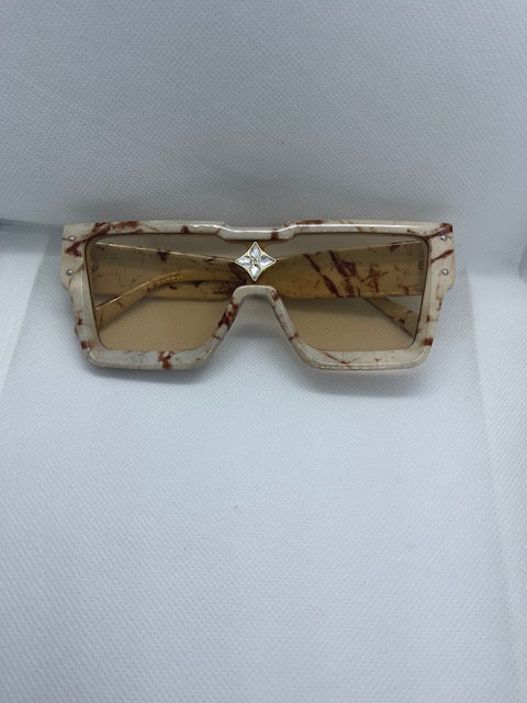 Cyclone Sunglasses 2 - Beige/Brown Marble (Gold)