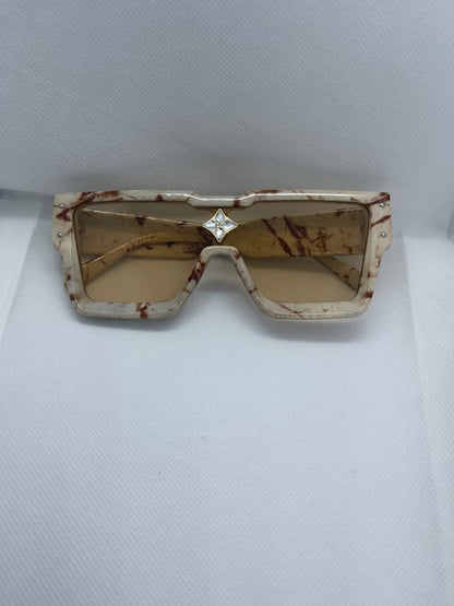 Cyclone Sunglasses 2 - White/Black Marble (Gold) – Ambitious Gyrl Boutique