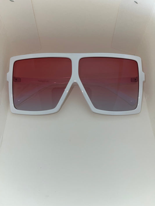 Shoot Your Shot Sunglasses - White/Pink Combo